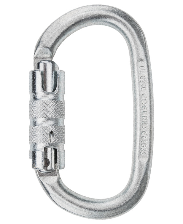 德國  愛德瑞德 Edelrid  Steel Oval Twist	88246	高空作業(yè)  “O”型多用途二段自動鋼鎖30kN